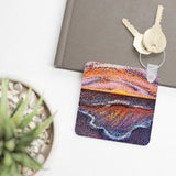 Square Photo Keyring Featuring Red Sea Day & Night