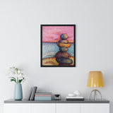 Stacked / AM Premium Framed Print