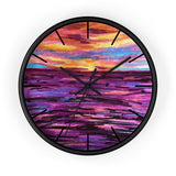 Purple Waters Wall clock