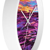 Purple Waters Wall clock