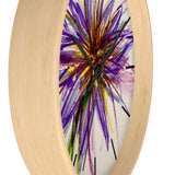 Purple Flower Wall Clock