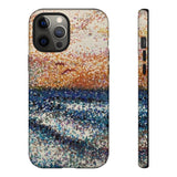 Pointillism Waves Tough Phone Case