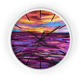 Purple Waters Wall clock