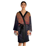 Deep. Night. Long Sleeve Kimono Robe