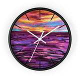 Purple Waters Wall clock