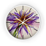 Purple Flower Wall Clock