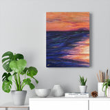 Beachy Series Canvas Print - Orange/Blue
